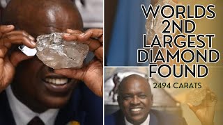 Worlds 2nd largest diamond has been discovered in Botswana 2494 Carats Largest ever is 3106ct 😍🤯 [upl. by Harbot]