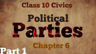 Political Parties class 10 cbsePart 1Chapter 6 Smart Learning with Dheeraj [upl. by Omsoc805]