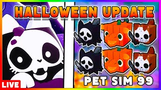 🔴LIVE  PET SIM 99 IS BACK NEW HALLOWEEN UPDATE Pet Simulator 99 Roblox [upl. by Yvaht]