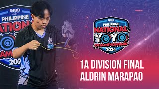 2024 Philippine National YoYo Championship  Aldrin Brylle Marapao  1A Final  1st Place [upl. by Ennovaj744]