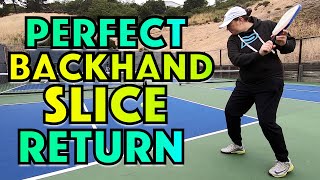 Hit A Perfect Backhand Slice Return In 7 Steps Technique Explained [upl. by Veradia]