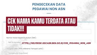 Cara Cek Nama pada Database Non ASN BKN [upl. by Arreip]