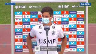 Liga1 Movistar Santiago Rebagliati analizó su gol y el empate entre la Universidad San Martín y UTC [upl. by Sewellyn]