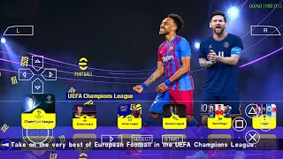 🆕 eFOOTBALL PES 2022 PPSSPP English Version Latest Transfers 2022 New Face amp Camera PS5 Graphics HD [upl. by Keyser]