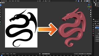 Convert SVG Files Into 3D  Blender EASY Tutorial [upl. by Rozanna]