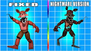 Fixed VS Broken NIGHTMARE FNAF 4 Animatronics SFM FNAF [upl. by Ailil]