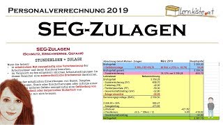 Abrechnung von SEGZulagen in der Personalverrechnung 2019 [upl. by Reilly950]