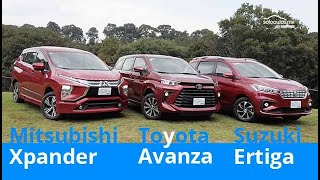 Mistubishi Xpander vs Suzuki Ertiga vs Toyota Avanza  Test Técnico Comparativo [upl. by Lodie]