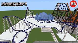 Minecraft Ice Roller Coaster quotFrozen Kingdomquot  Amusement Park Series  Full Build Tour [upl. by Ecila]