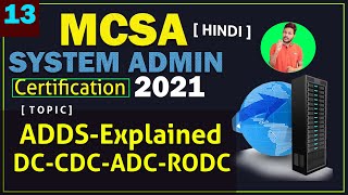 WHAT ARE DC CDC ADC RODC Explained in Hindi  Root Domain Forest Domain tree domain [upl. by Attenaj456]