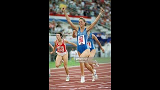 Katrin Krabbe vs Heike Drechsler 200m European Championship in Split 90 Heat Semi Final [upl. by Lleinnad918]