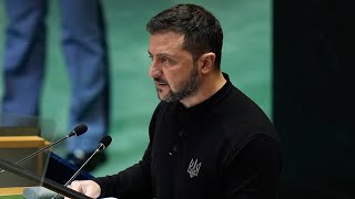 Zelenskyy addresses war in speech to UN General Assembly [upl. by Zennas159]