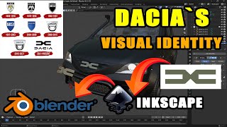 Importing amp Integrating the New dacia Emblem as a Vector in blender and convert it to a mesh [upl. by Ful524]