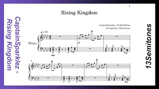 CaptainSparklez TryHardNinja  Rising Kingdom free piano sheets [upl. by Dobrinsky]