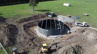 Kingspan 365000lt water tank installation [upl. by Airotkiv623]