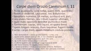 Carpe diem commento lettura e analisi della undicesima ode del primo libro dei Carmina di Orazio [upl. by Burch]