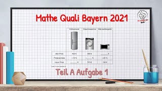 Mathe Quali Bayern 2021 Teil A Aufgabe 1 QA Bayern [upl. by Akisey]