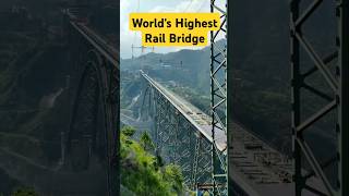 Worlds Tallest Rail Bridge 😱😱 shorts railway bridge [upl. by Lipinski]