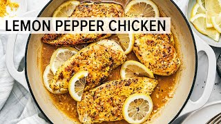 LEMON PEPPER CHICKEN  The Easiest 15Minute Dinner Recipe [upl. by Pedaias613]