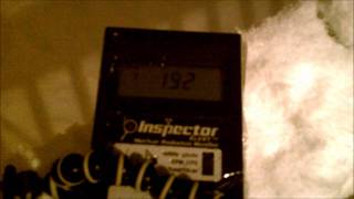 2132012  2nd radiation test  HIGH LEVELS in snow  74CPM  St Louis Missouri [upl. by Natica]