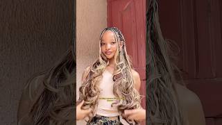 Blondeampbrown French curl mix is a vibe🤭💗 hairvlog frenchcurlbraids blondehair layeredhair [upl. by Tedman]