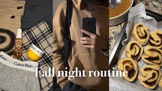 COZY FALL NIGHT ROUTINE 🍂🎃 [upl. by Ainitsirc]