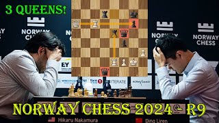 CHAMP ATTACK Hikaru Nakamura vs Ding Liren  Norway Chess 2024  R9  Armageddon [upl. by Calva]