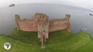 Tantallon Castle Aerial View [upl. by Arlena]