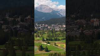 Spectacular Drone Footage of Crans Montana Golf Course in Switzerland switzerland aerial drone [upl. by Enelym]