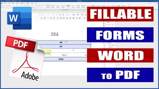 Create a Fillable Form and convert into a PDF Fillable Form  Microsoft Word Tutorials [upl. by Maker]