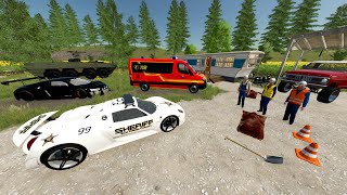 Police Search Abandoned Forest and Give Tickets to Everyone  Farming Simulator 22 [upl. by Opal]