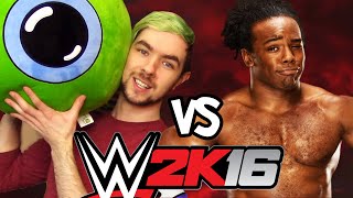 Jacksepticeye vs Xavier Woods WWE 2K16 [upl. by Wisnicki88]