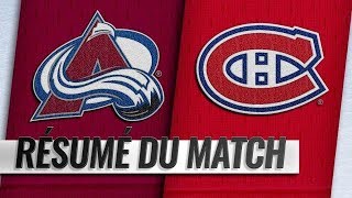 Canadiens vs Avalanche 201819 Match 46 [upl. by Noterb]