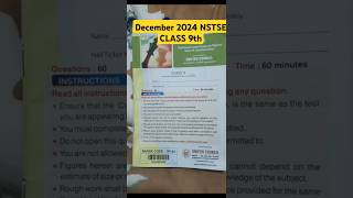 NSTSE CLASS 9 202425 PAPER CODE 1P104 paper unified council [upl. by Apur]