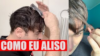 COMO ALISO MEU CABELO  COM PROGRESSIVA CASEIRA DE LIMÃO [upl. by Hazlip]