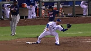 MINKC Hosmer beings 361 double play in the 9th [upl. by Vachil]