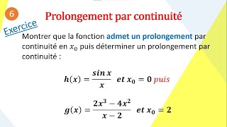 Exercice dApplication sur le quotProlongementquot dune Fonction par Continuité [upl. by Siul222]