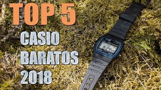 TOP 5  MEJORES RELOJES CASIO BARATOS DE 2018 [upl. by Lory]