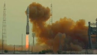 Liftoff ILS Proton Breeze M Carrying EchoStar 21 TerreStar 2 Commercial Communications Satellite [upl. by Sammer]