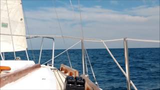 Simrad TP 10 on a Catalina 25 on Lake Michigan July 2016 [upl. by Ilenay]