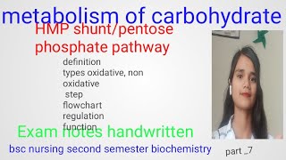 HMP shuntpentose phosphate pathway biochemistry [upl. by Lally601]