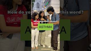 How do you pronounce ASTHMA🤔 shorts [upl. by Charity673]