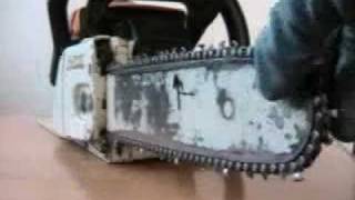 Chainsaw Maintenance Chain Tension [upl. by Cornelius249]