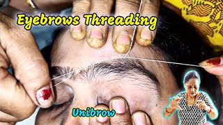 Eyebrow Threading Tutorial  UNIBROW [upl. by Yot]