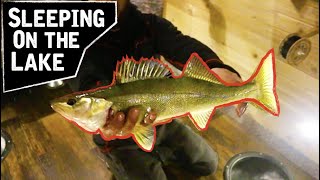 Ice Fishing For Walleyes In CRAZY Ice House [upl. by Nirual]