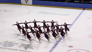 2024 Midwestern US Synchronized Skating  Trine University Collegiate  3rd Place 10073 pts [upl. by Colon]