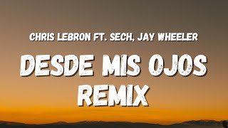 Chris Lebron ft Sech Jay Wheeler  Desde Mis Ojos Remix LetraLyrics [upl. by Cleodal209]