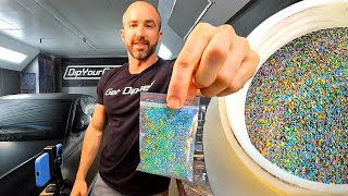 Turning a Car into a Rainbow Bass Boat Using NEW Holographic Super Flakes [upl. by Anitahs]