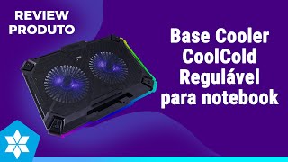 Produto  Base Cooler para notebook  CoolCold Regulável [upl. by Xirtaeb]