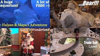 Hulyan amp Mayas Adventures Santas Wonderland Lionel Steam Engine Train Set Toys Etc [upl. by Brecher]